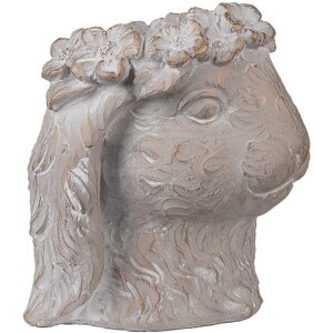Clayre & Eef 6TE0556M Kvetináč Rabbit Beige Gold 16x18x18 cm