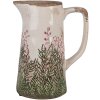 Clayre & Eef 6CE2016M Dekoratívny džbán keramický béžovo zelený 16x11x20 cm