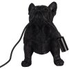 Clayre & Eef 6LMP794 Stolná lampa Bulldog Black 35x19x28 cm E14 40W