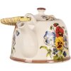 Clayre & Eef 6CETE0172 Čajník keramický bielo modrý 800 ml Retro Vintage