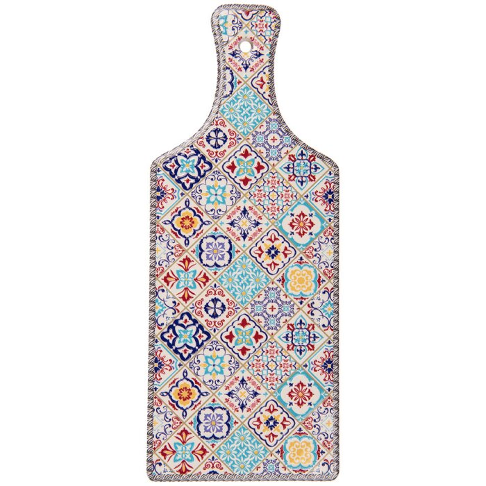 Clayre & Eef 6CE2058 Podložka pod panvicu modrá 12x30 cm Keramická podložka Boho