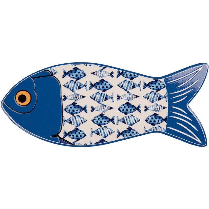 Clayre & Eef 6CE2059 Podložka pod panvicu modrá biela 12x30x1 cm Keramika