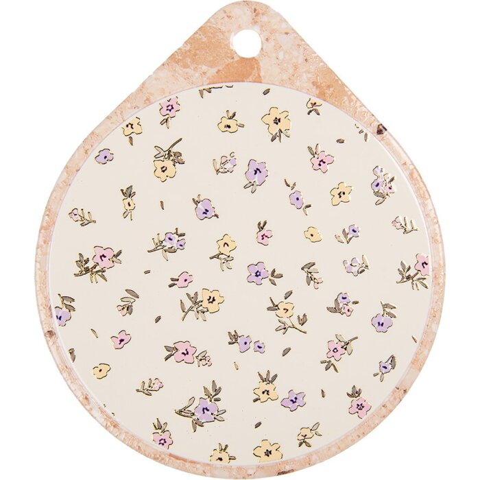 Clayre & Eef 6CE2060 Podložka pod panvicu Keramická béžová oranžová 20x23 cm