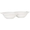 Clayre & Eef 6CEBO0202L Keramická miska biela 25x7x3 cm vo vidieckom štýle