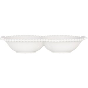 Clayre & Eef 6CEBO0202M Miska biela 18x7x3 cm 75 ml Keramický vidiecky štýl