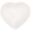 Clayre & Eef 6CEBO0203M Miska v tvare srdca biela 10x9x4 cm 75 ml