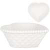 Clayre & Eef 6CEBO0203S Keramická srdcová miska 8x8x3 cm 25 ml biela