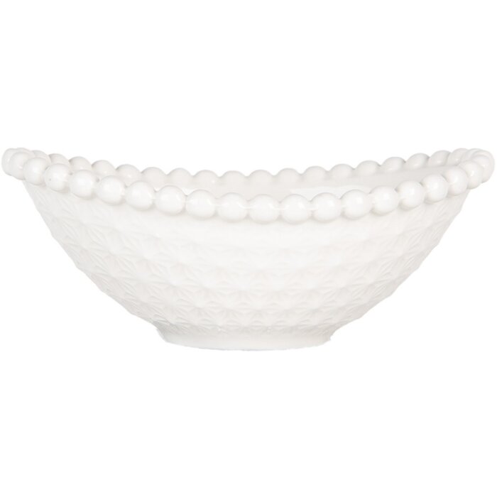 Clayre & Eef 6CEBO0204 Miska biela 12x8x4 cm 75 ml