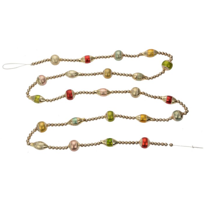 Clayre & Eef 65994 Vianočná girlanda strieborný vzhľad 180 cm železo