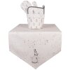Clayre & Eef BNS50 Kôš na chlieb béžovo-sivý 15x16 cm s motívom zajačika