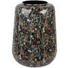 Clayre & Eef 65886 Dekoratívna váza Iron Black Brown Ø 31x40 cm Botanický dizajn