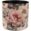 Clayre & Eef 65894 Kvetináč Iron Grey Pink Ø 16x15 cm Romantický dizajn