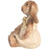 Clayre & Eef Dekoratívny králik Polyresin hnedý béžový zlatý 16x14x18 cm