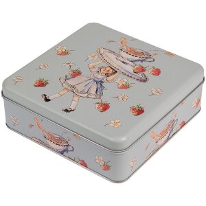 Clayre & Eef 6BL0139 Plechovka modrá 17x17x6...