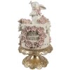 Clayre & Eef Dekorácia Torta Ø 18x32 cm Biela ružovo zlatá veľkonočná dekorácia