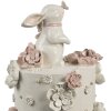 Clayre & Eef Dekorácia Torta Ø 18x32 cm Biela ružovo zlatá veľkonočná dekorácia