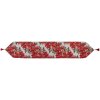 Bežec na stôl Clayre & Eef 33x180 cm poinsettias vo vidieckom štýle červená zelená