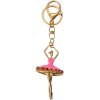 Juleeze JZKC0188 Prívesok na kľúče Ballerina Gold Pink 4x2x8 cm