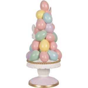 Clayre & Eef 5MG0057 Dekorácia králik Ø 27x61 cm vo vidieckom štýle