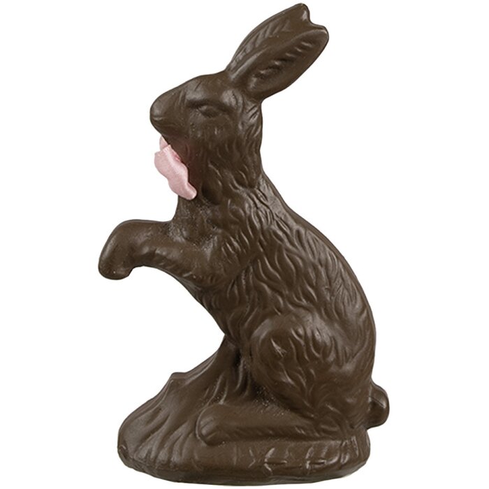 Clayre & Eef Dekoratívny králik 8x4x13 cm Hnedý polyresin vo vidieckom štýle