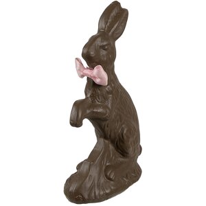 Clayre & Eef Dekoratívny králik 8x4x13 cm Hnedý polyresin vo vidieckom štýle