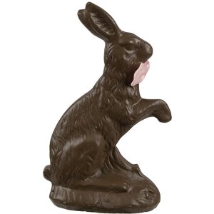Clayre & Eef Dekoratívny králik 8x4x13 cm Hnedý polyresin vo vidieckom štýle