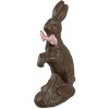 Clayre & Eef Dekoratívny králik 8x4x13 cm Hnedý polyresin vo vidieckom štýle