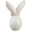 Clayre & Eef Dekoratívny králik bielo-ružový 12x8x18 cm Polyresin Veľká noc