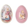 Clayre & Eef Dekoratívne vajíčko Iron White Pink 8x13 cm Nostalgická veľkonočná dekorácia