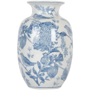 Clayre & Eef 6CE2100 Váza bielo modrá...