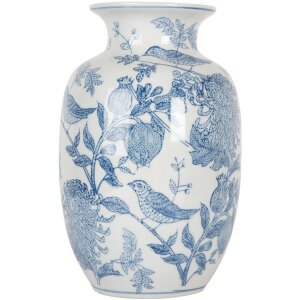 Clayre & Eef 6CE2100 Váza bielo modrá...