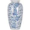 Clayre & Eef 6CE2103 Keramická váza bielo-modrá Ø 19x37 cm