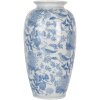 Clayre & Eef 6CE2103 Keramická váza bielo-modrá Ø 19x37 cm