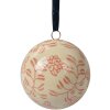 Clayre & Eef 6CE2107S Dekoračná guľa keramická béžová ružová 6 cm Vintage Floral