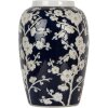 Clayre & Eef 6CE2082 Váza modro-biela Ø 20x31 cm Keramický retro vintage štýl