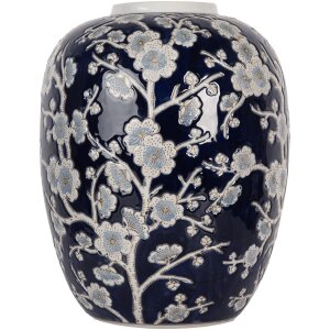 Clayre & Eef 6CE2083 Váza modro-biela Ø...
