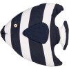 Clayre & Eef Dekoračný vankúšik Fish Maritime Design White Blue 40x45 cm