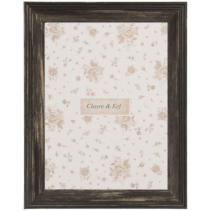 Clayre & Eef Fotorámik 2F1269S čierny 10x15 cm MDF sklo Boho štýl