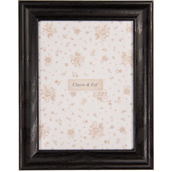 Clayre & Eef Fotorámček 13x18 cm čierny Boho štýl MDF sklo