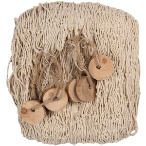 Clayre & Eef 66072 Dekorácia Fishnet Beige 200x400 cm Country style