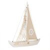 Clayre & Eef Dekoratívna námorná drevená dekorácia béžová 34x7x38 cm