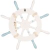 Clayre & Eef 6H2403 Dekorácia Volant bielo modrý 34 cm MDF drevo