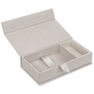 ZEP USB Fotobox Lodi Beige Leinen 23x12,5x5 cm ohne USB-Stick