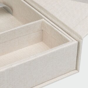 ZEP USB Fotobox Lodi Beige Leinen 23x12,5x5 cm ohne USB-Stick
