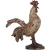 Clayre & Eef 6PR5481 Dekoratívny kohút béžovo hnedý 26x13x33 cm Polyresin