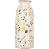 Keramická váza Clayre & Eef Ø 8x20 cm béžová ružová vidiecky štýl Vintage