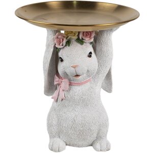 Clayre & Eef Dekorácia Králik s miskou...