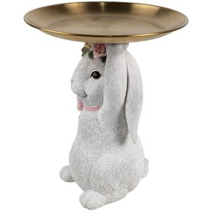 Clayre & Eef Dekorácia Králik s miskou...