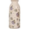 Clayre & Eef 6CE2023 Váza Antique Ceramic Vase Floral Beige Pink Ø 8x20 cm