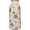 Clayre & Eef 6CE2023 Váza Antique Ceramic Vase Floral Beige Pink Ø 8x20 cm